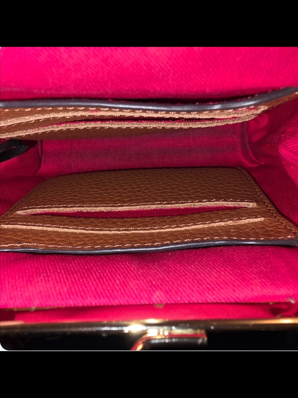 Dooney and Bourke Classic Pebbled Leather Coin Purse in Cognac - Picture 5 of 5